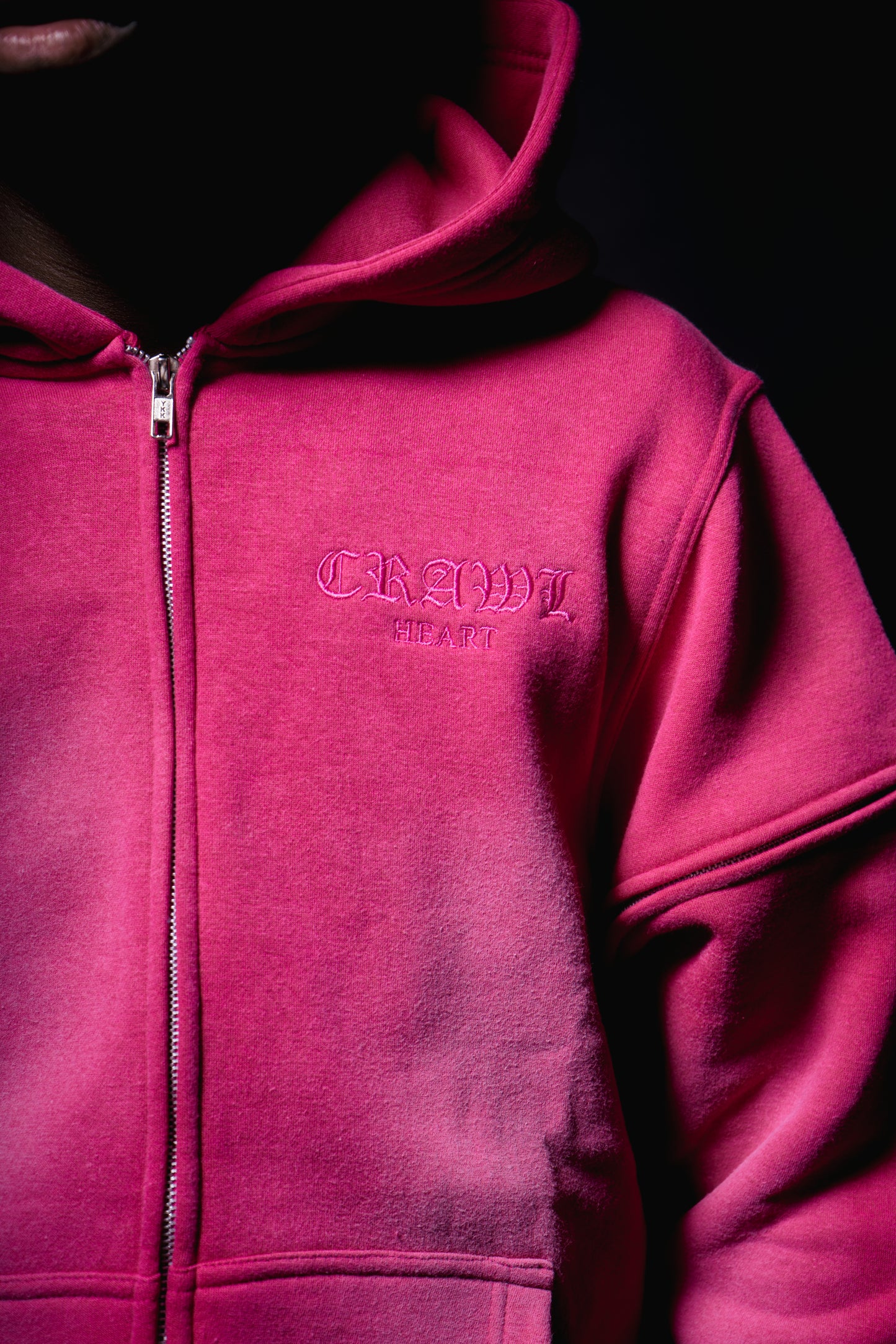 Pink Custom Zipper Tracksuit