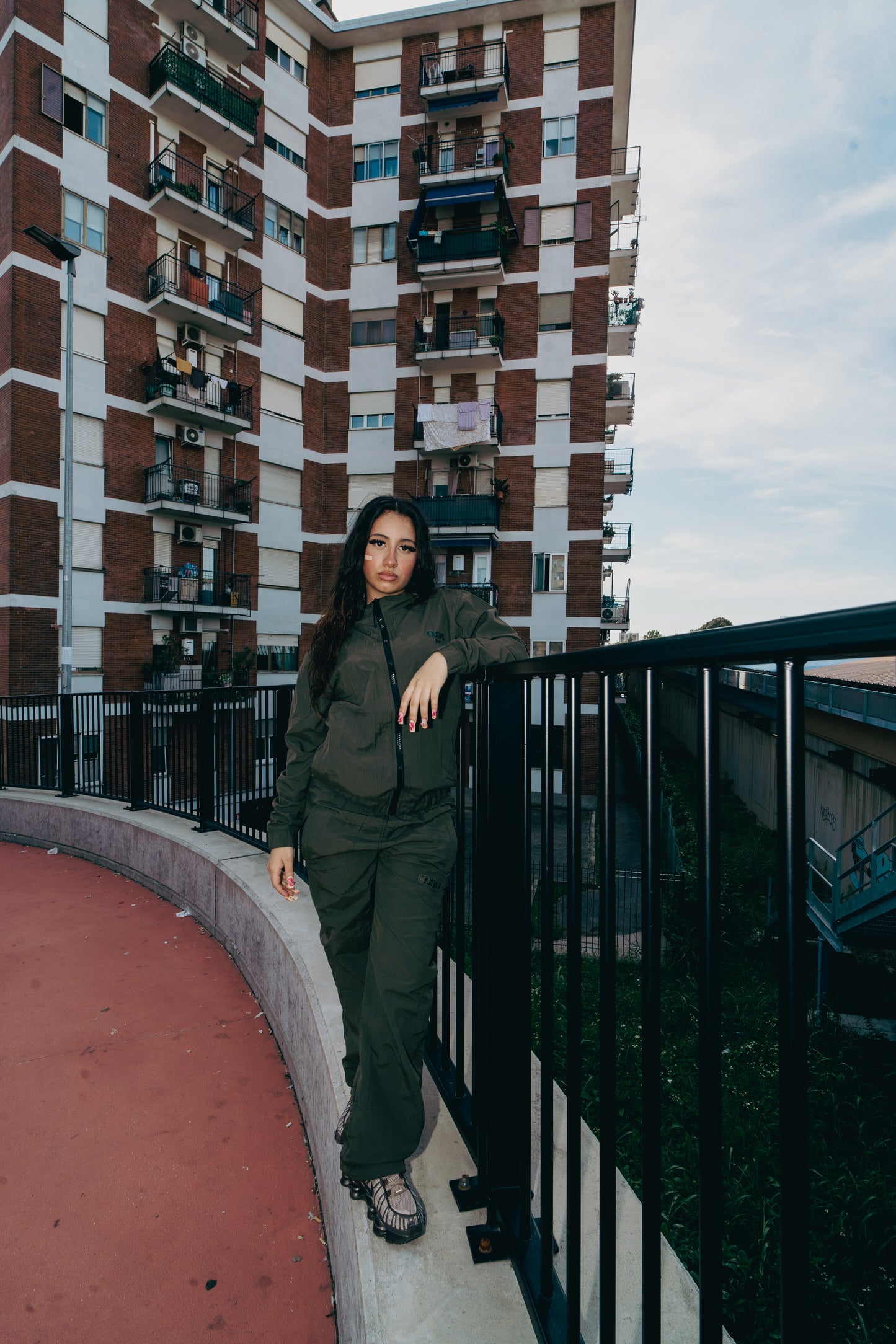 Nylon Tracksuit Green