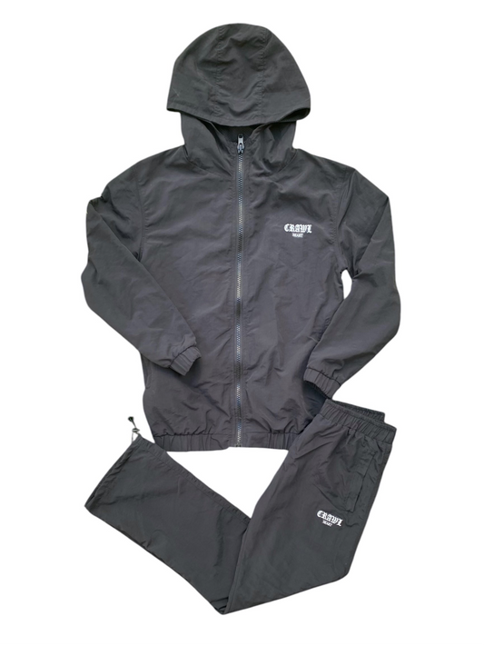 Nylon Tracksuit Black