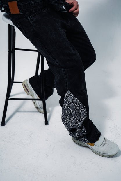 Snake Denim Pants