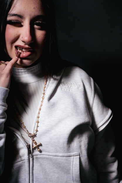 Grey Custom Zipper Tracksuit