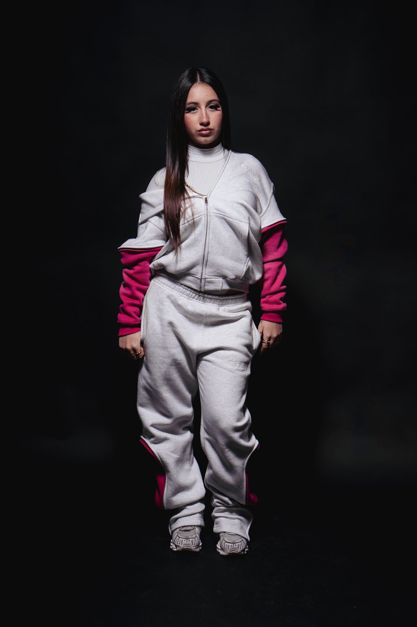 Pink&Grey Custom Zipper