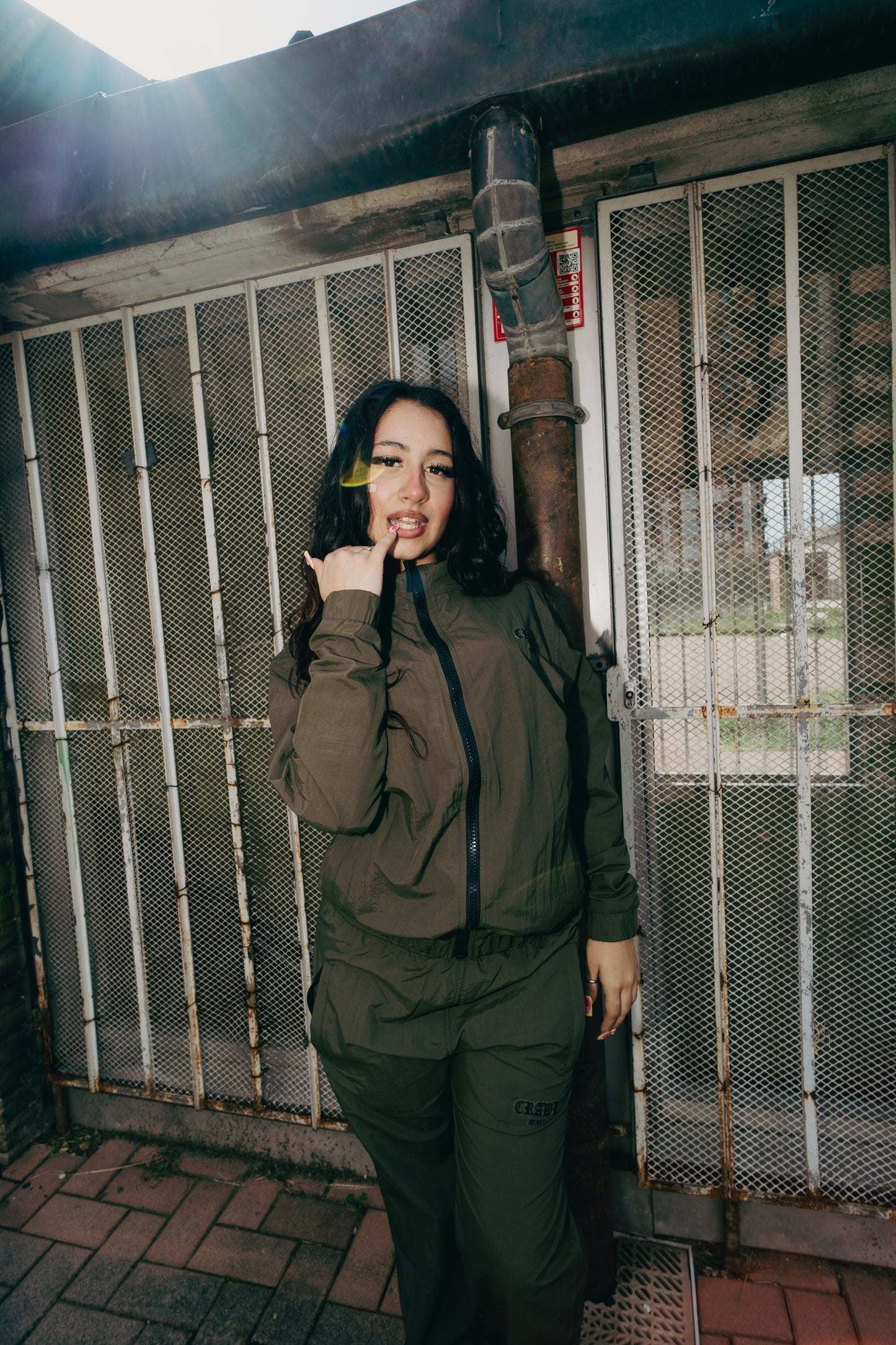 Nylon Tracksuit Green