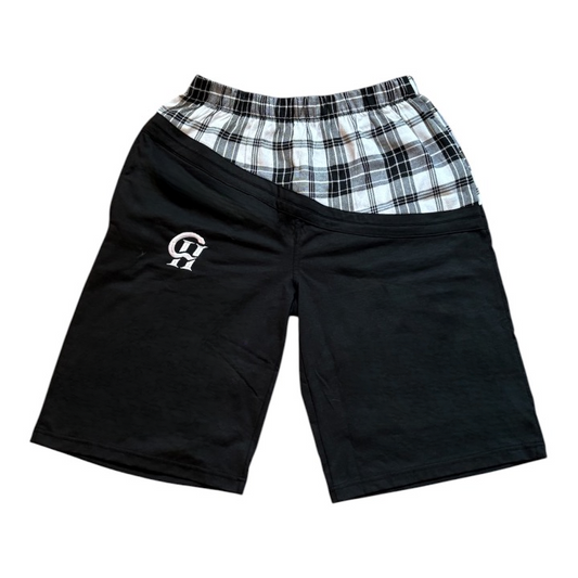 Black Tartan Shorts