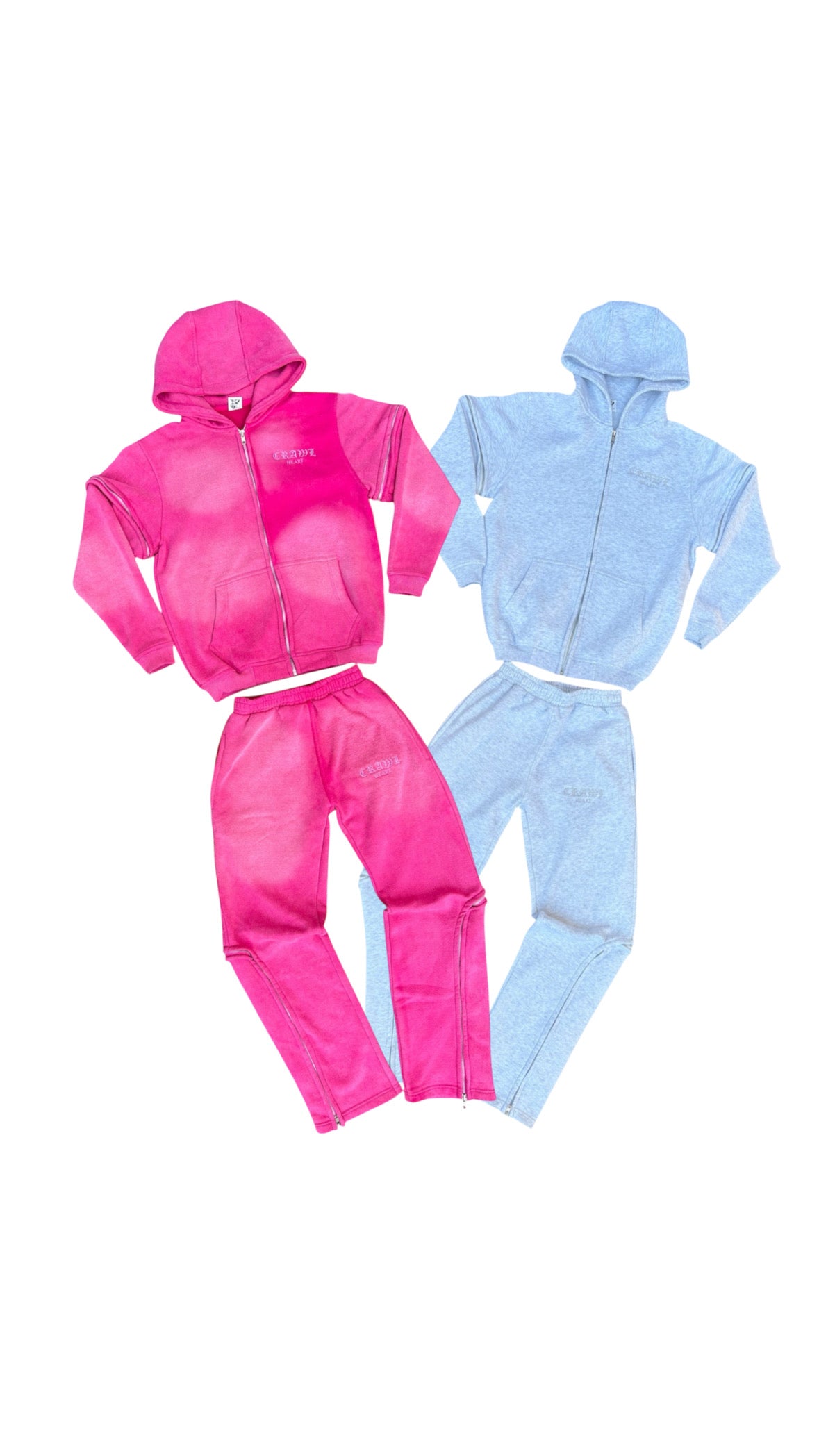 Pink&Grey Custom Zipper